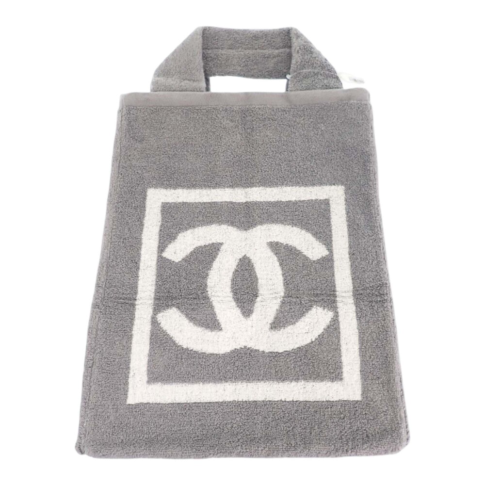 Pre-Loved Chanel CC Terry Cloth Sports Line Beach Tote - Picture 11 of 12